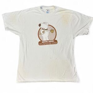 VTG XL Y2K 90s Brian the Dog Family Guy Comedy TV Show Promo Graphic T shirt